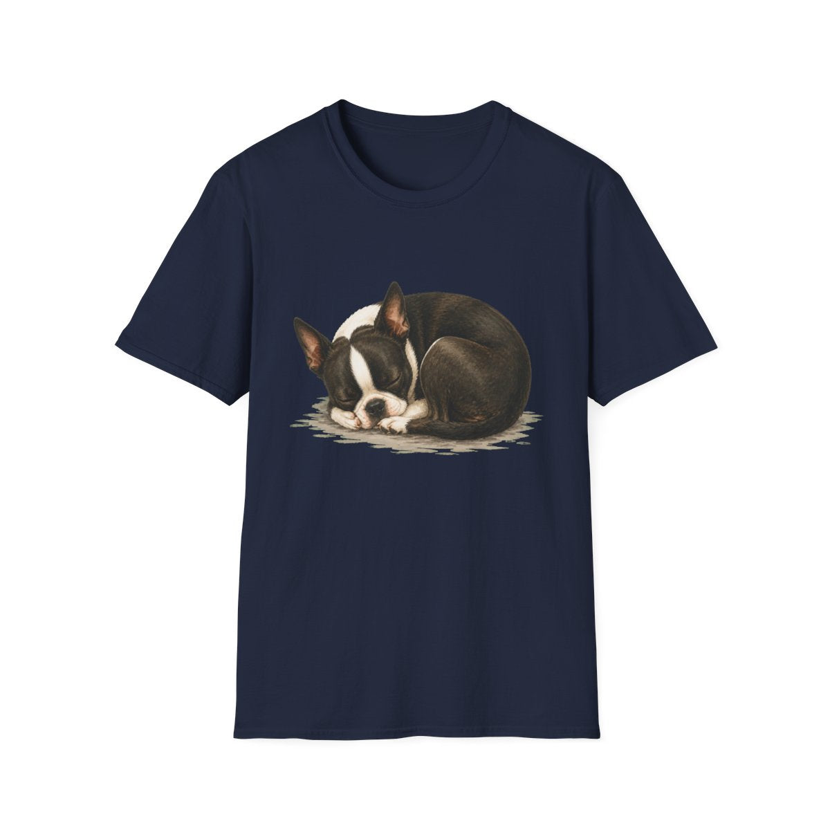 Boston Terrier Rest At Last Tee - Navy