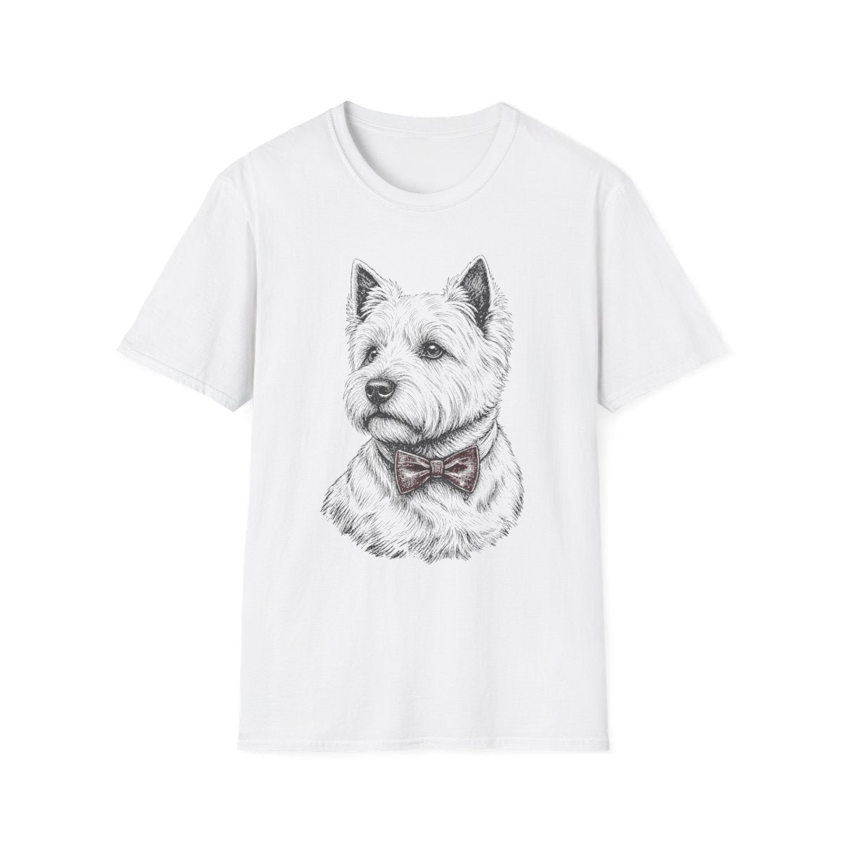 Bow Tie Westie Tee - White
