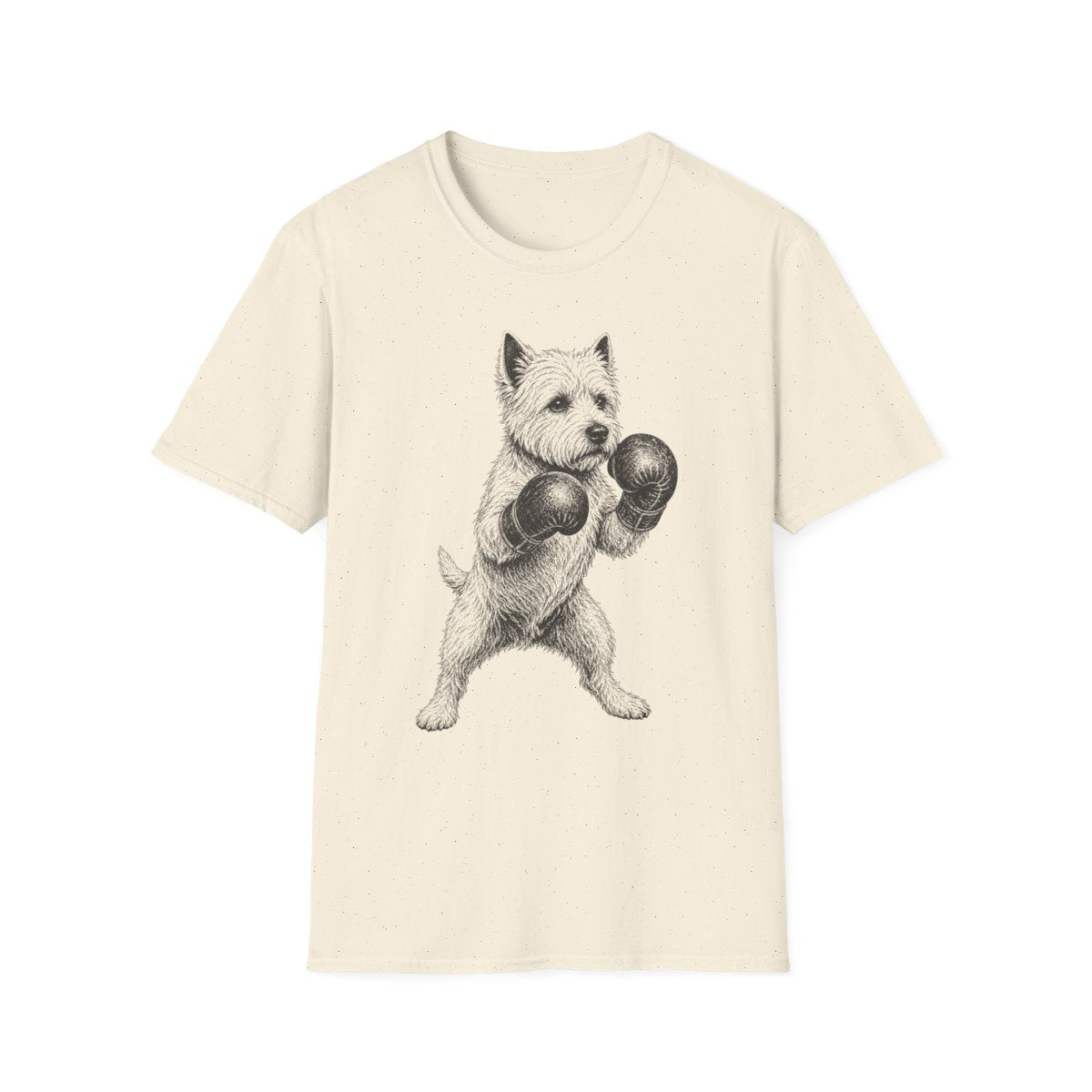 Boxing Westie Tee - Natural