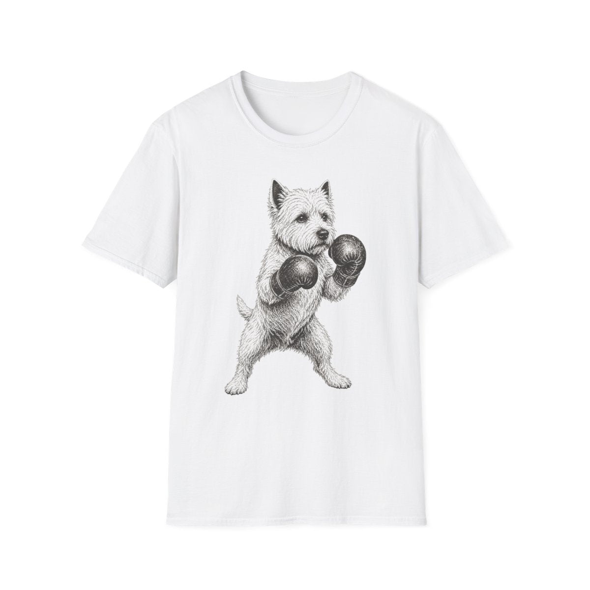 Boxing Westie Tee - White
