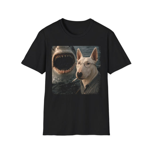 Bull Terrier and Shark Tee - Black