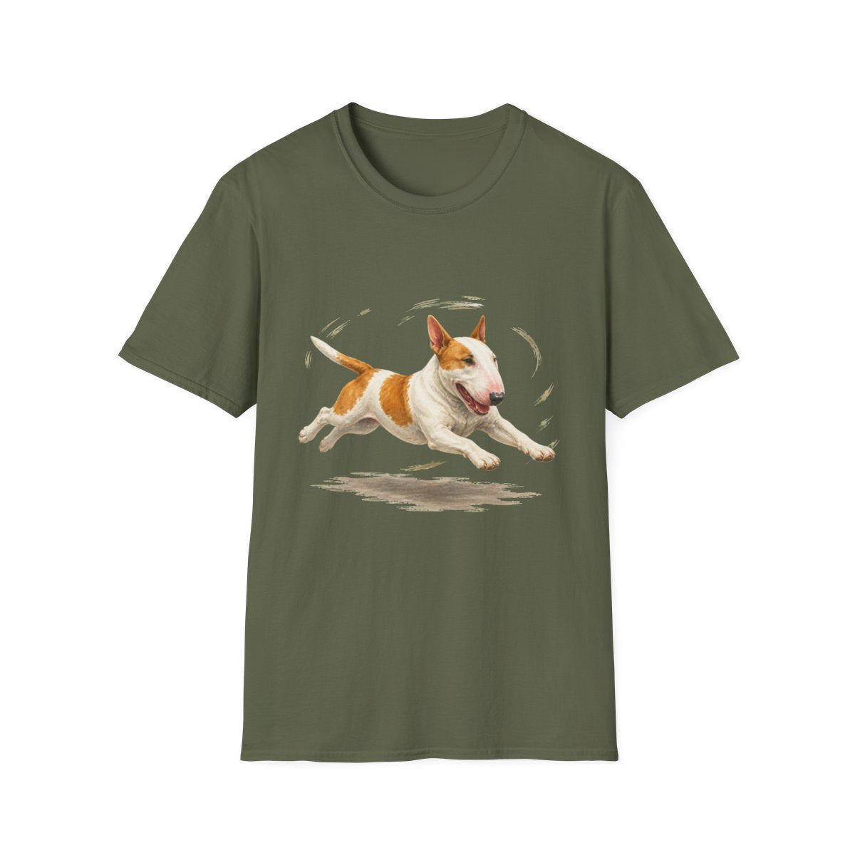Bull Terrier Certified Zoomies Champion Tee - Military Green