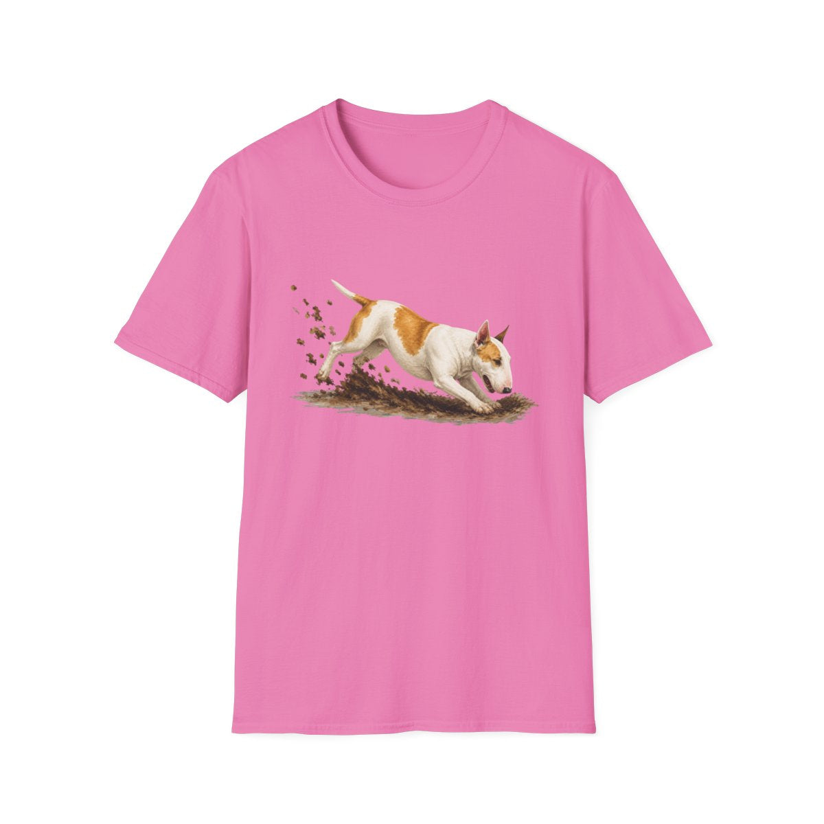 Bull Terrier Excavating Mode On Tee - Azalea