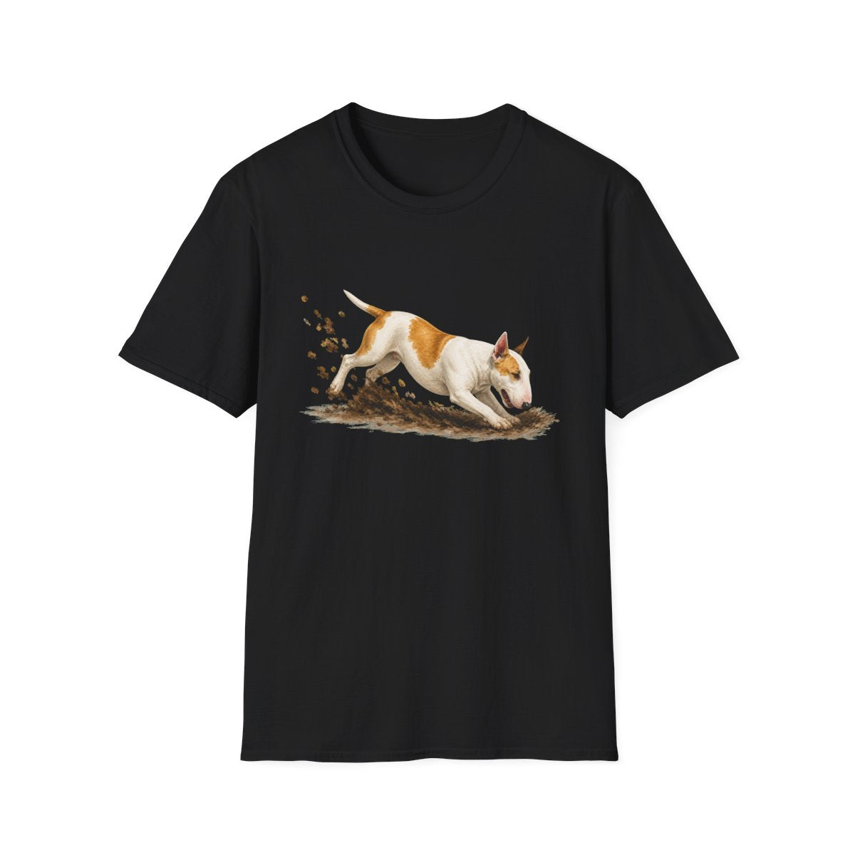 Bull Terrier Excavating Mode On Tee - Black