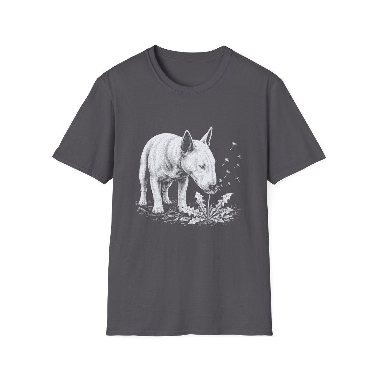 Bull Terrier Make A Wish Tee - Charcoal