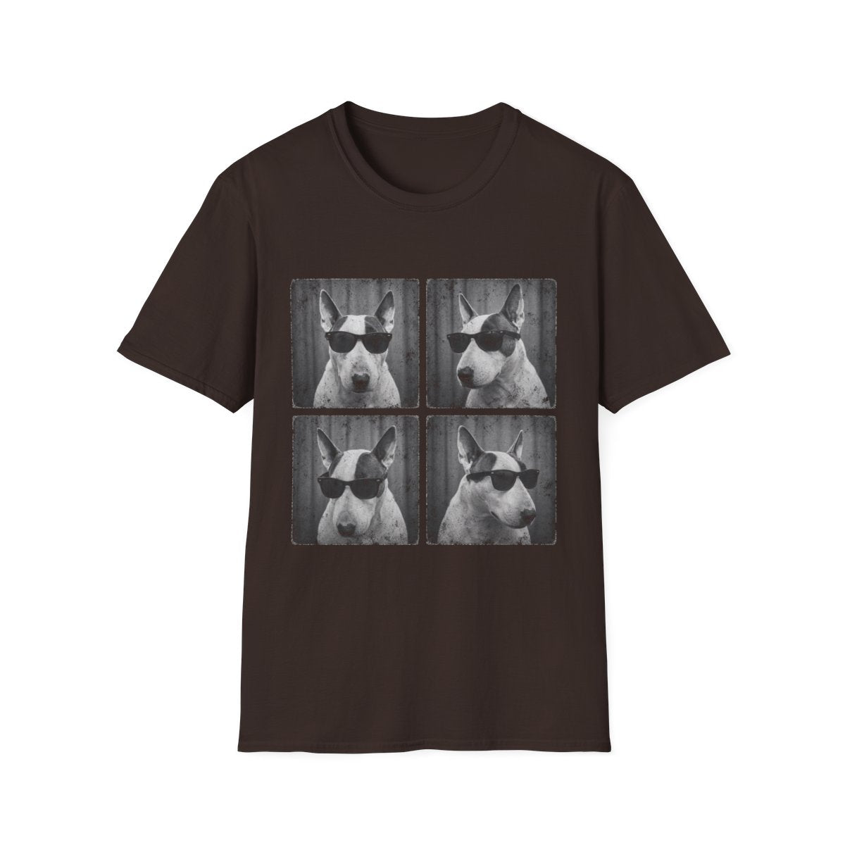 Bull Terrier Photo Booth Tee - Dark Chocolate
