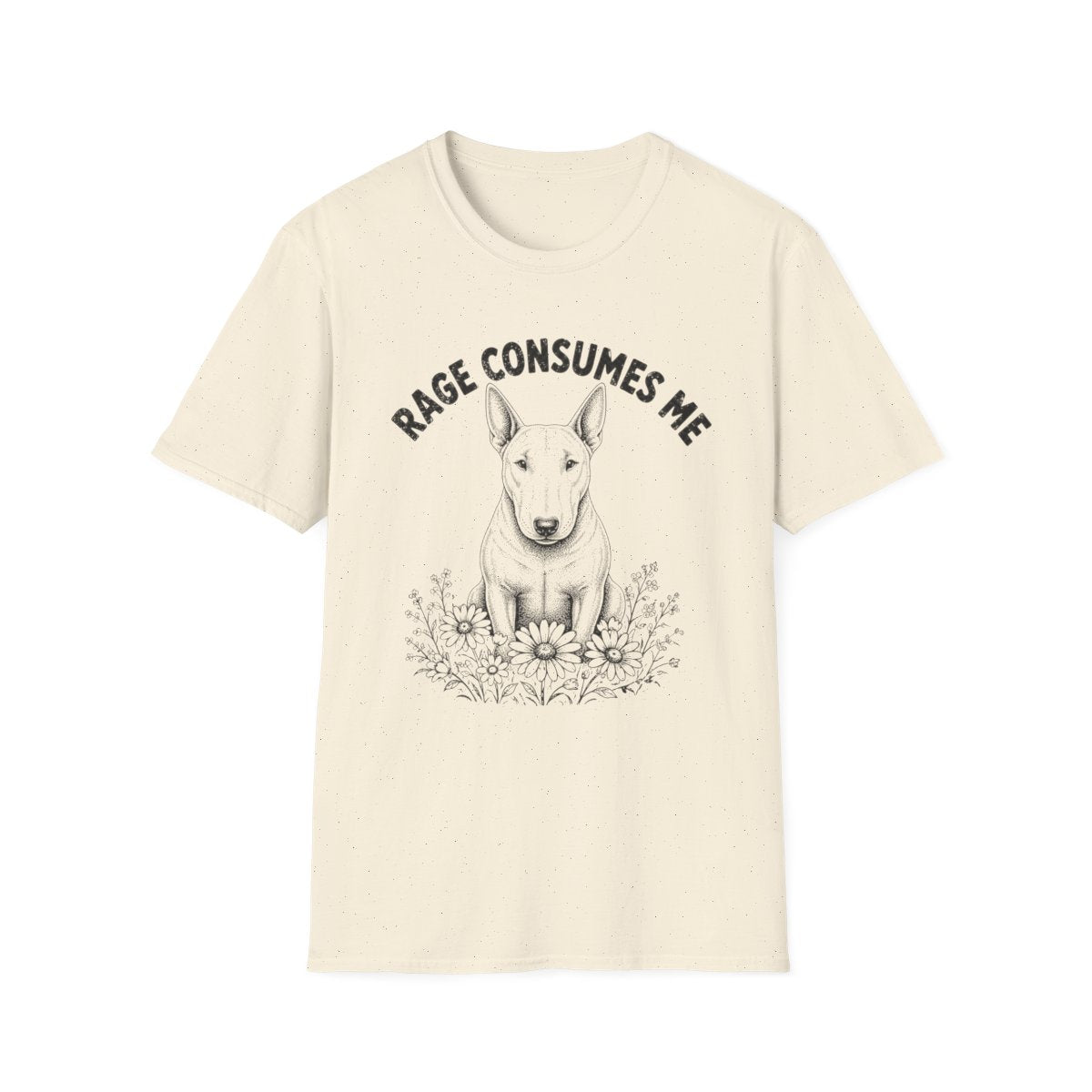 Bull Terrier Rage Consumes Me Tee - Natural