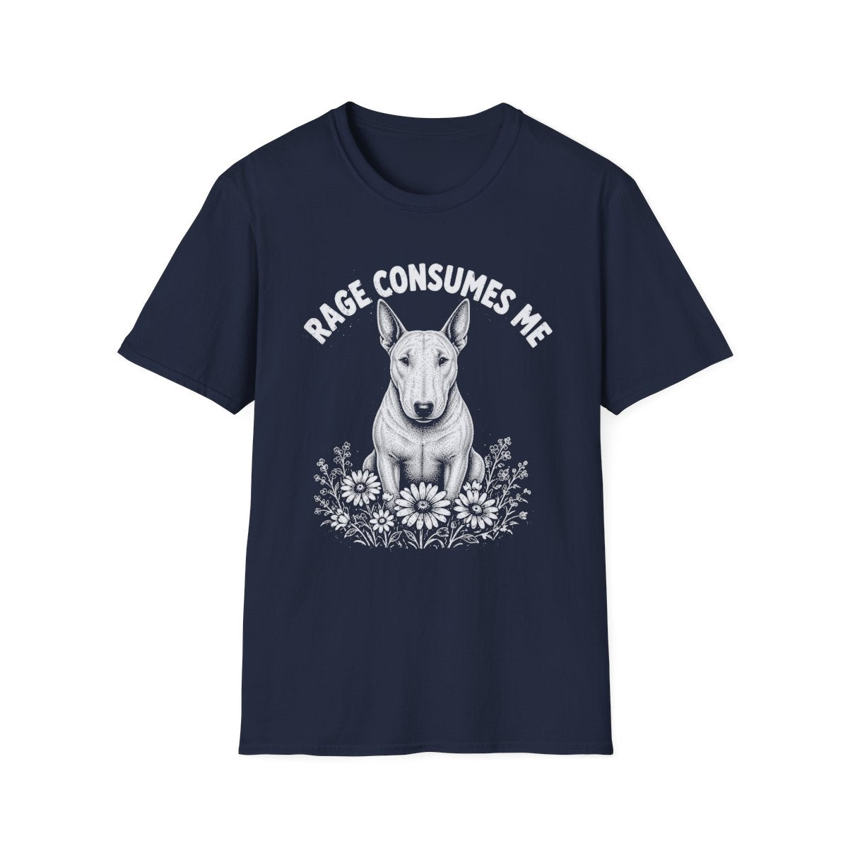 Bull Terrier Rage Consumes Me Tee - Navy