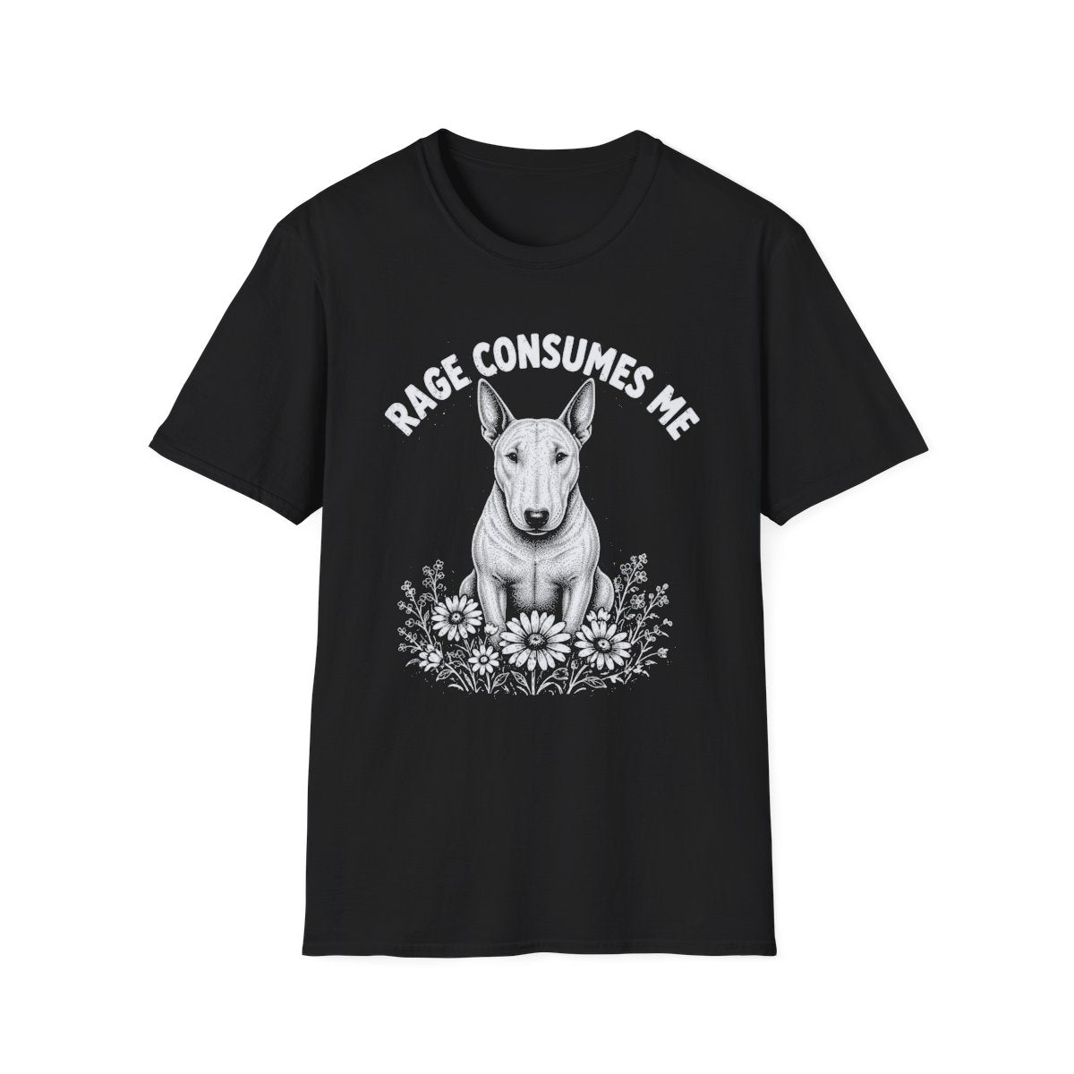 Bull Terrier Rage Consumes Me Tee - Black