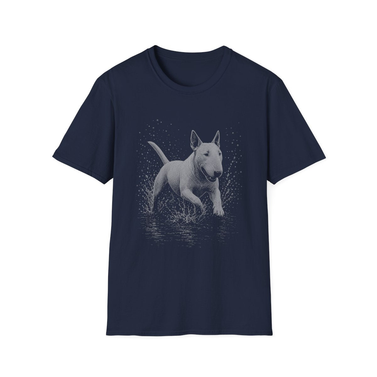 Bull Terrier Water Run Tee - Navy