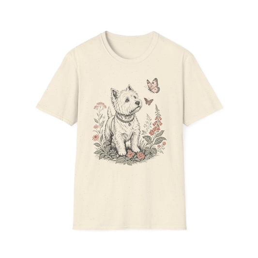 Butterfly Meadow Westie Tee - Natural