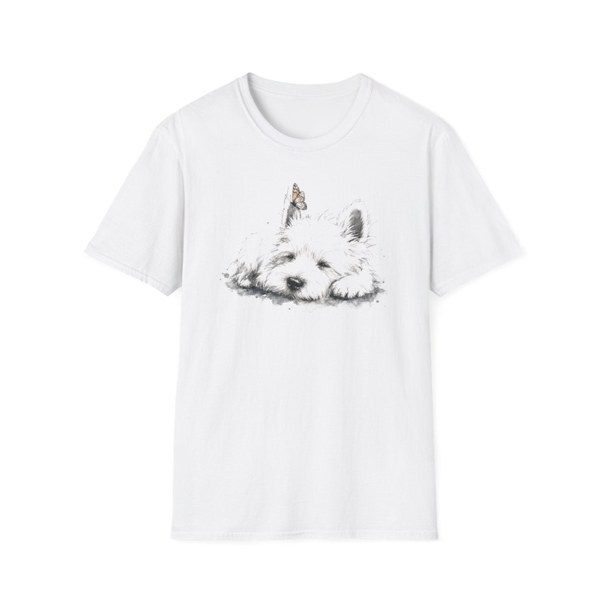 Butterfly Nap Westie Tee - White