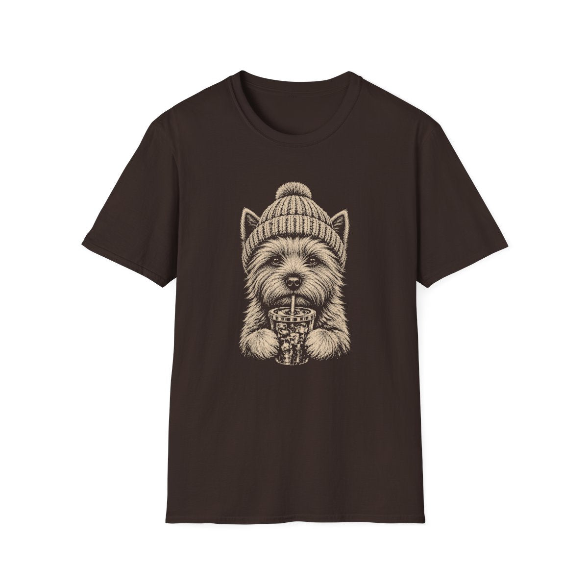 Cairn Terrier Cold Brew Tee - Dark Chocolate