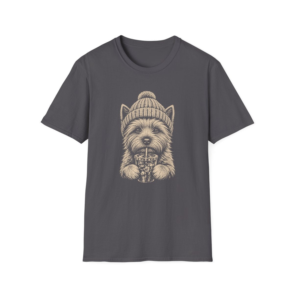 Cairn Terrier Cold Brew Tee - Charcoal