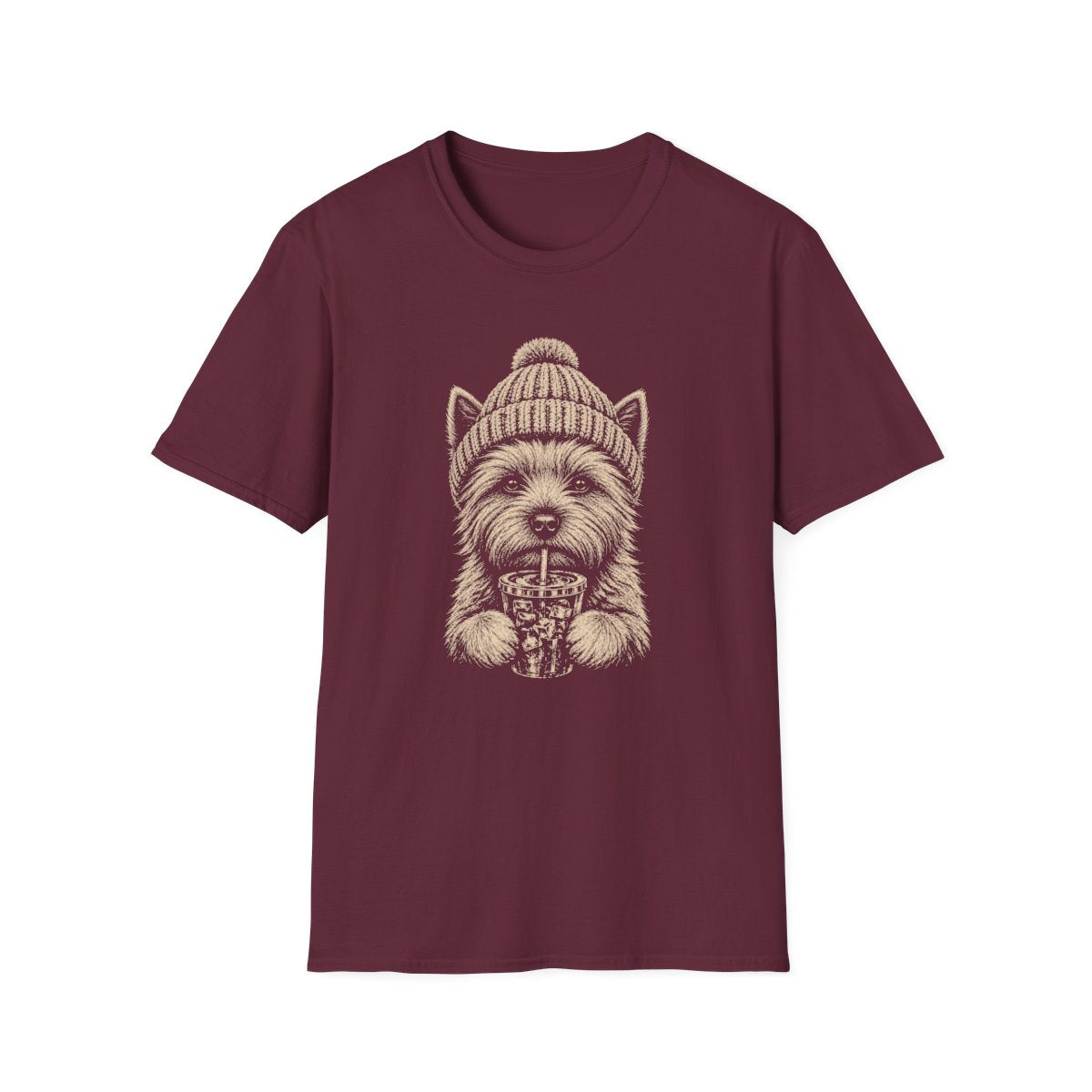Cairn Terrier Cold Brew Tee - Maroon