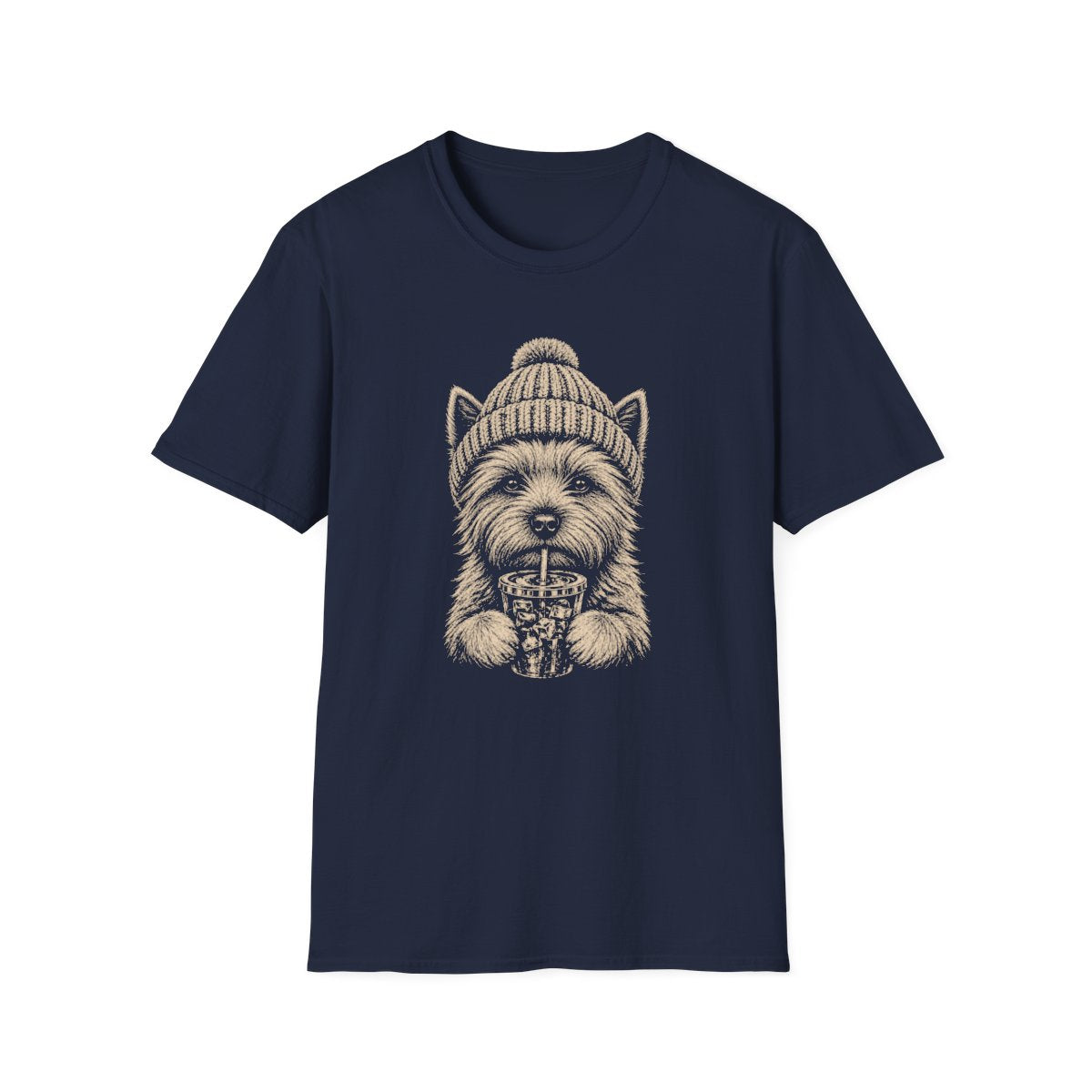 Cairn Terrier Cold Brew Tee - Navy