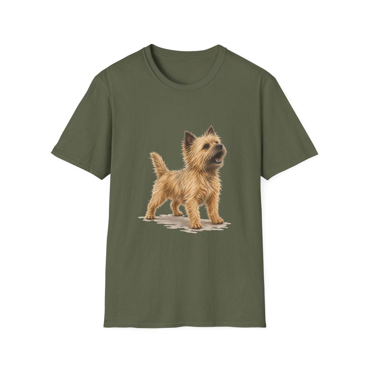 Cairn Terrier Head Of Security Tee - Military Green