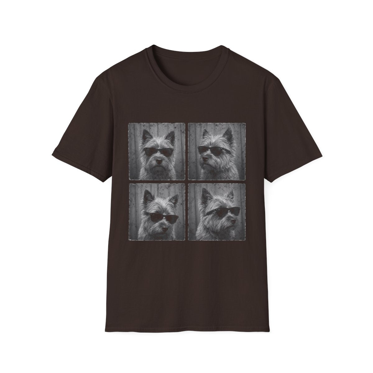 Cairn Terrier Photo Booth Tee - Dark Chocolate