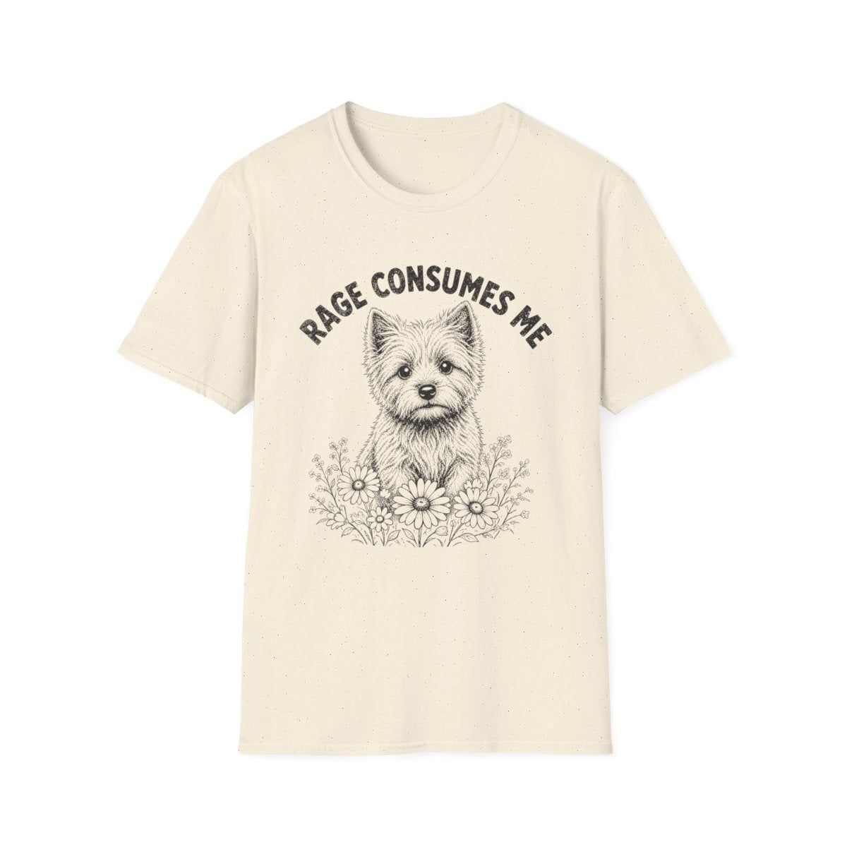 Cairn Terrier Rage Consumes Me Tee - Natural