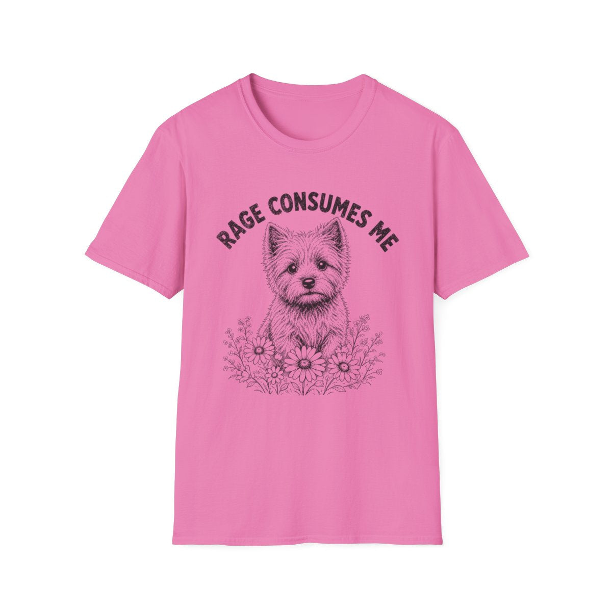 Cairn Terrier Rage Consumes Me Tee - Azalea