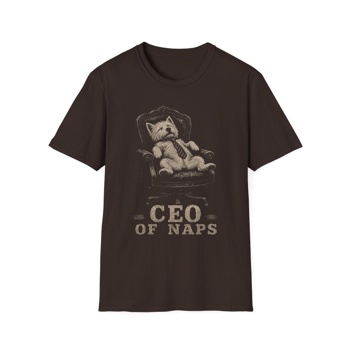 CEO Of Naps Westie Tee - Dark Chocolate