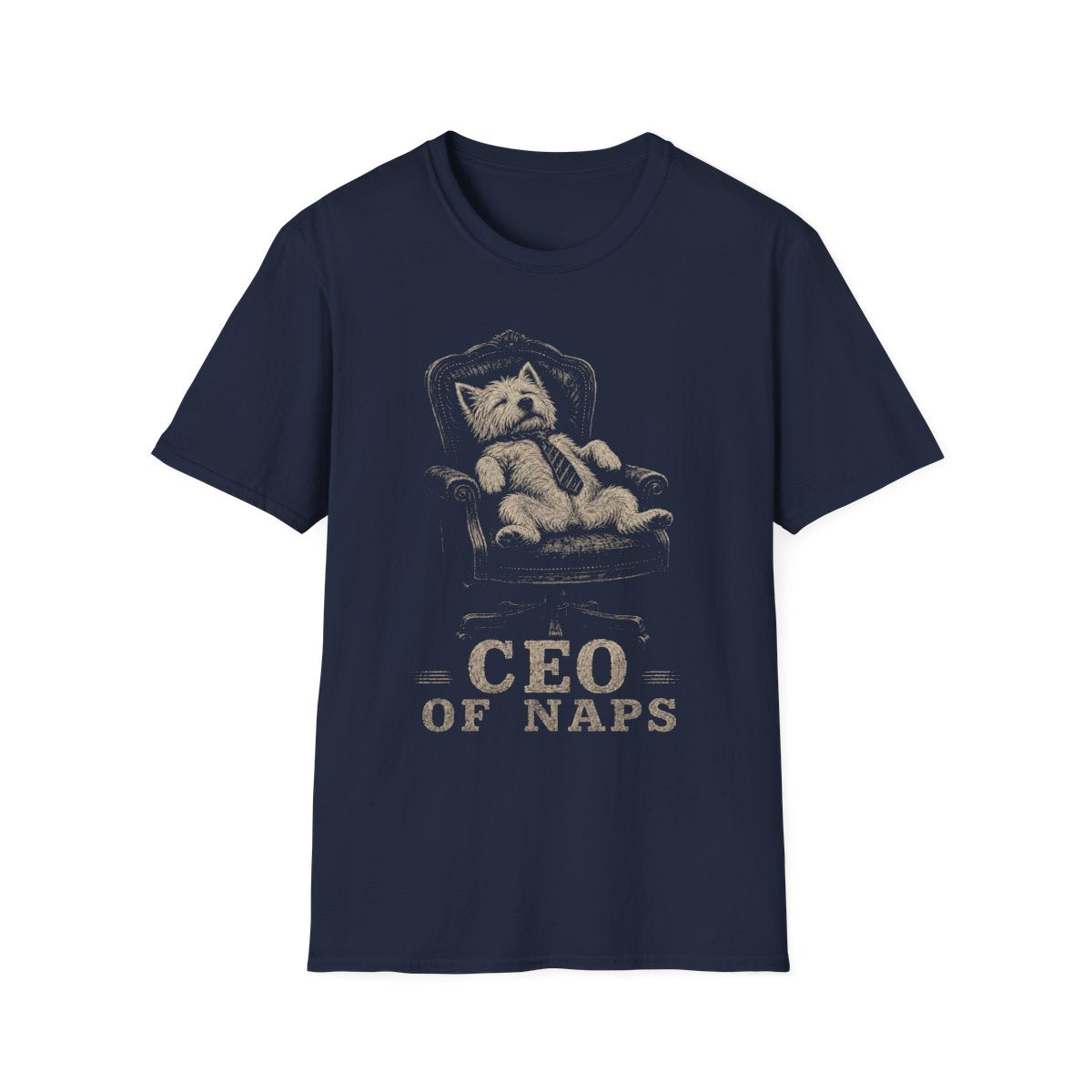 CEO Of Naps Westie Tee - Navy