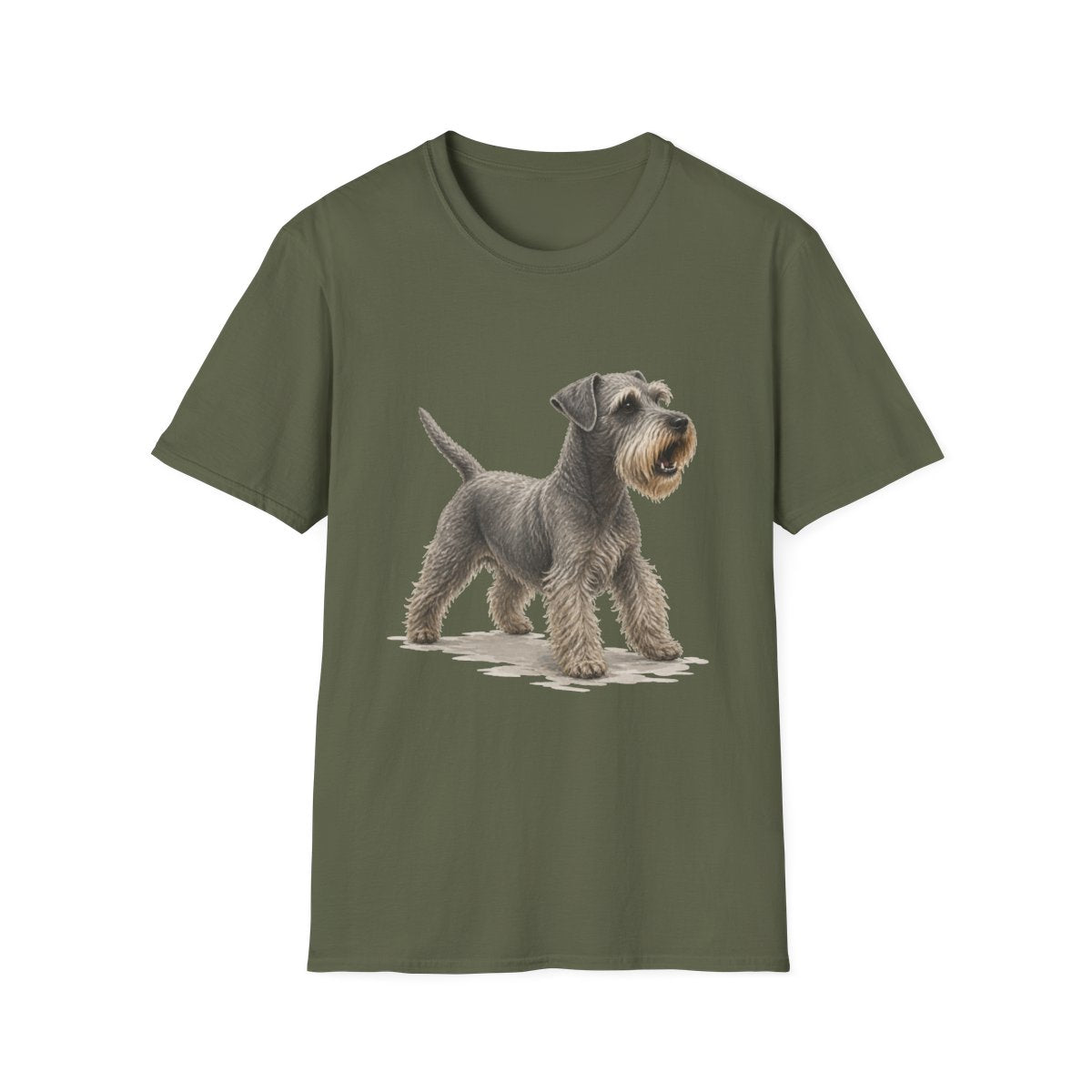 Cesky Terrier Head Of Security Tee - Military Green
