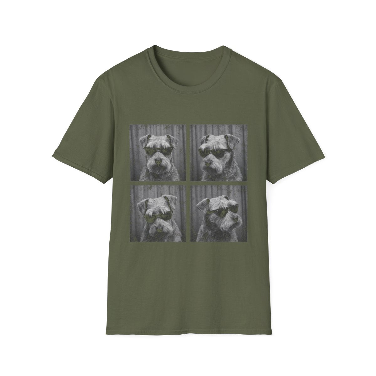 Cesky Terrier Photo Booth Tee - Military Green