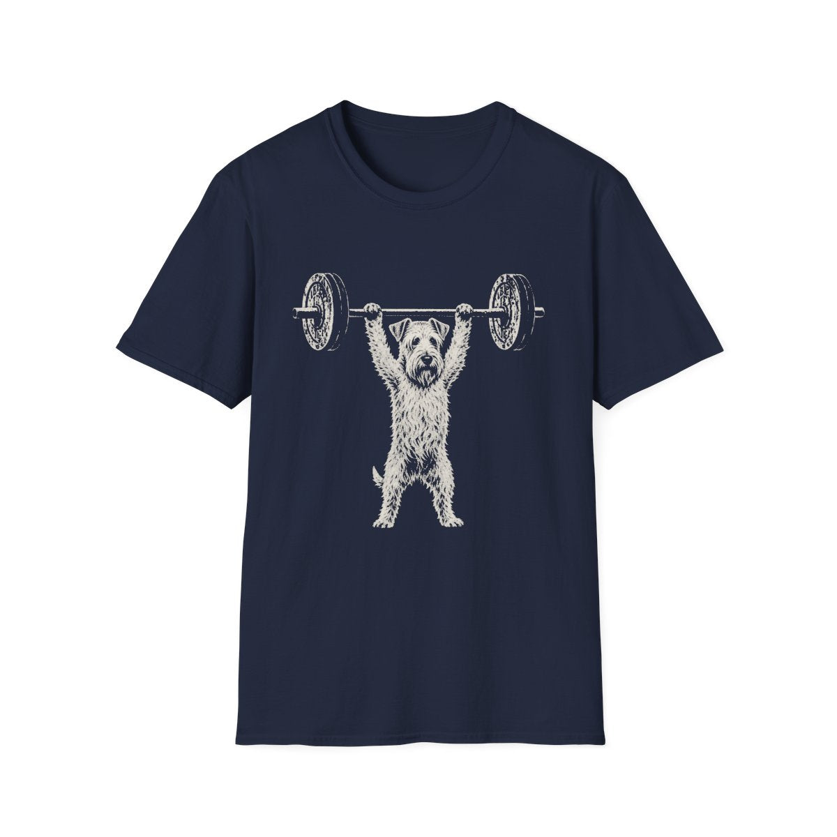 Cesky Terrier Powerlifting Tee - Navy