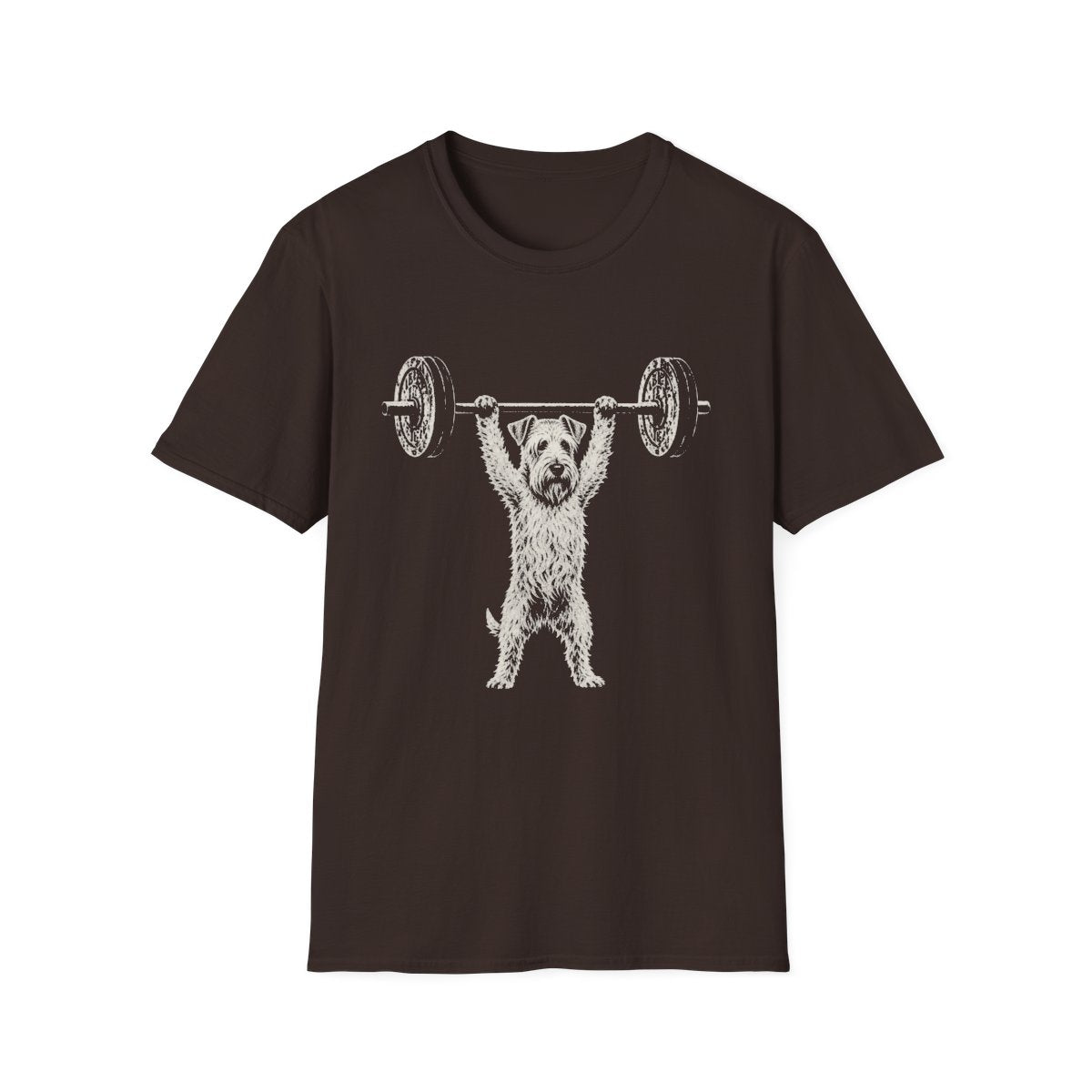 Cesky Terrier Powerlifting Tee - Dark Chocolate