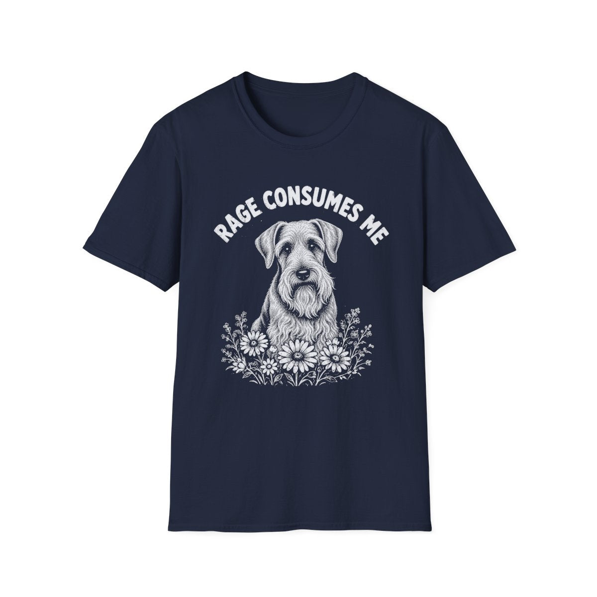 Cesky Terrier Rage Consumes Me Tee - Navy