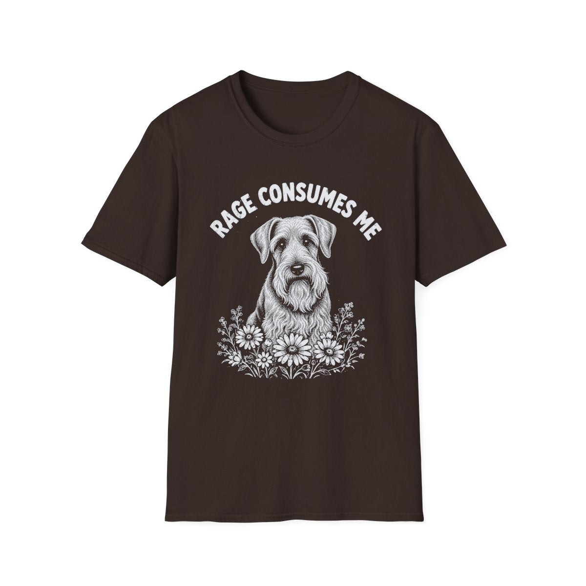 Cesky Terrier Rage Consumes Me Tee - Dark Chocolate