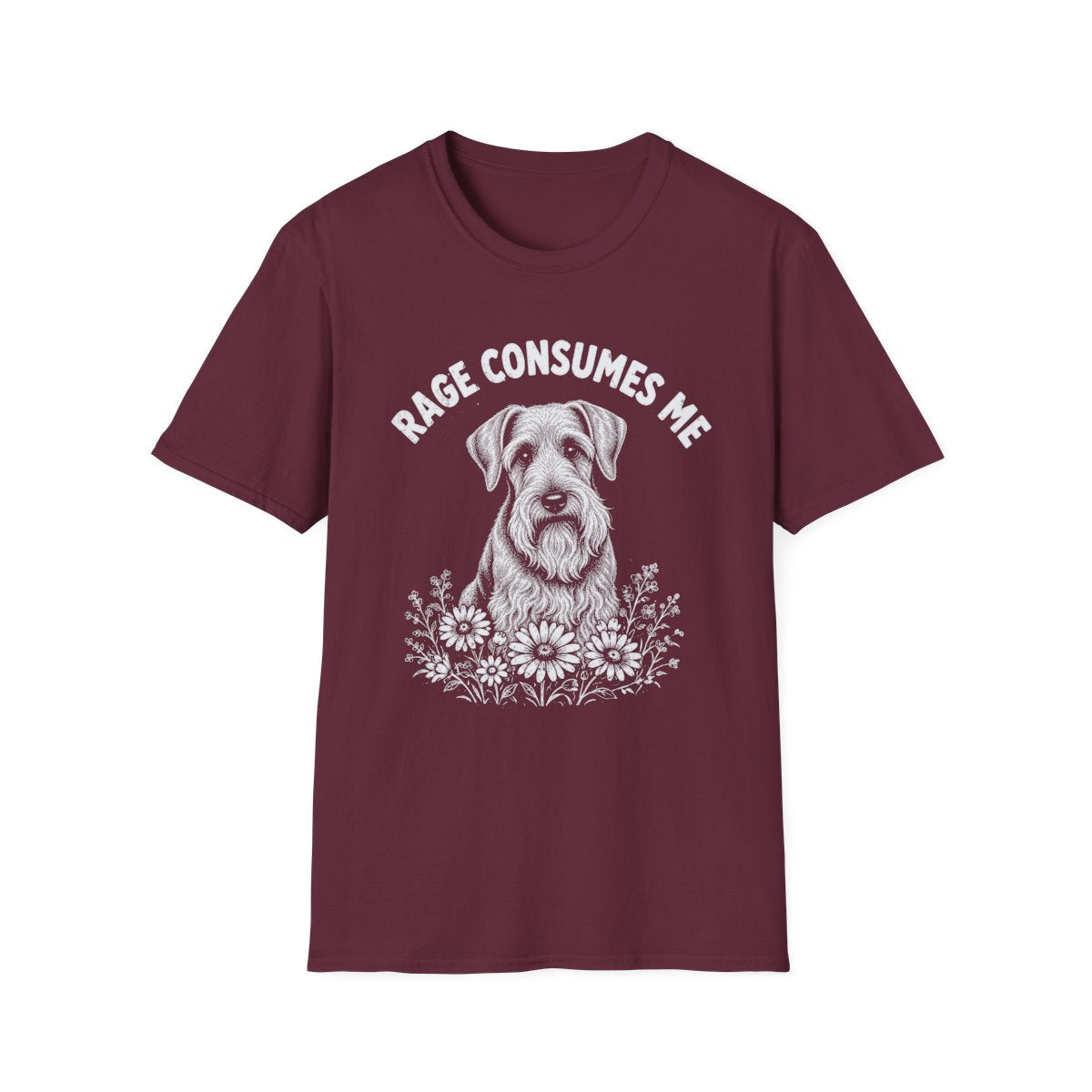 Cesky Terrier Rage Consumes Me Tee - Maroon