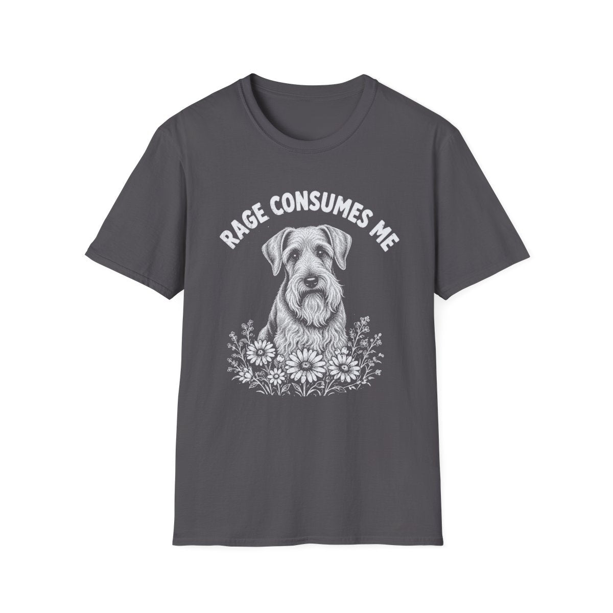 Cesky Terrier Rage Consumes Me Tee - Charcoal