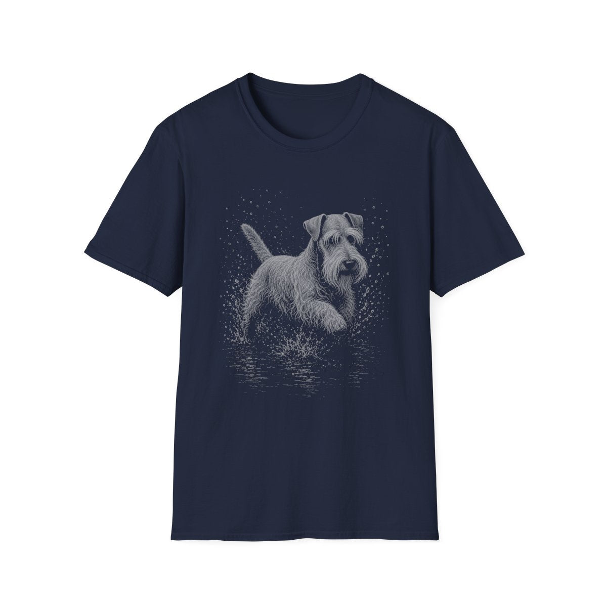 Cesky Terrier Water Run Tee - Navy