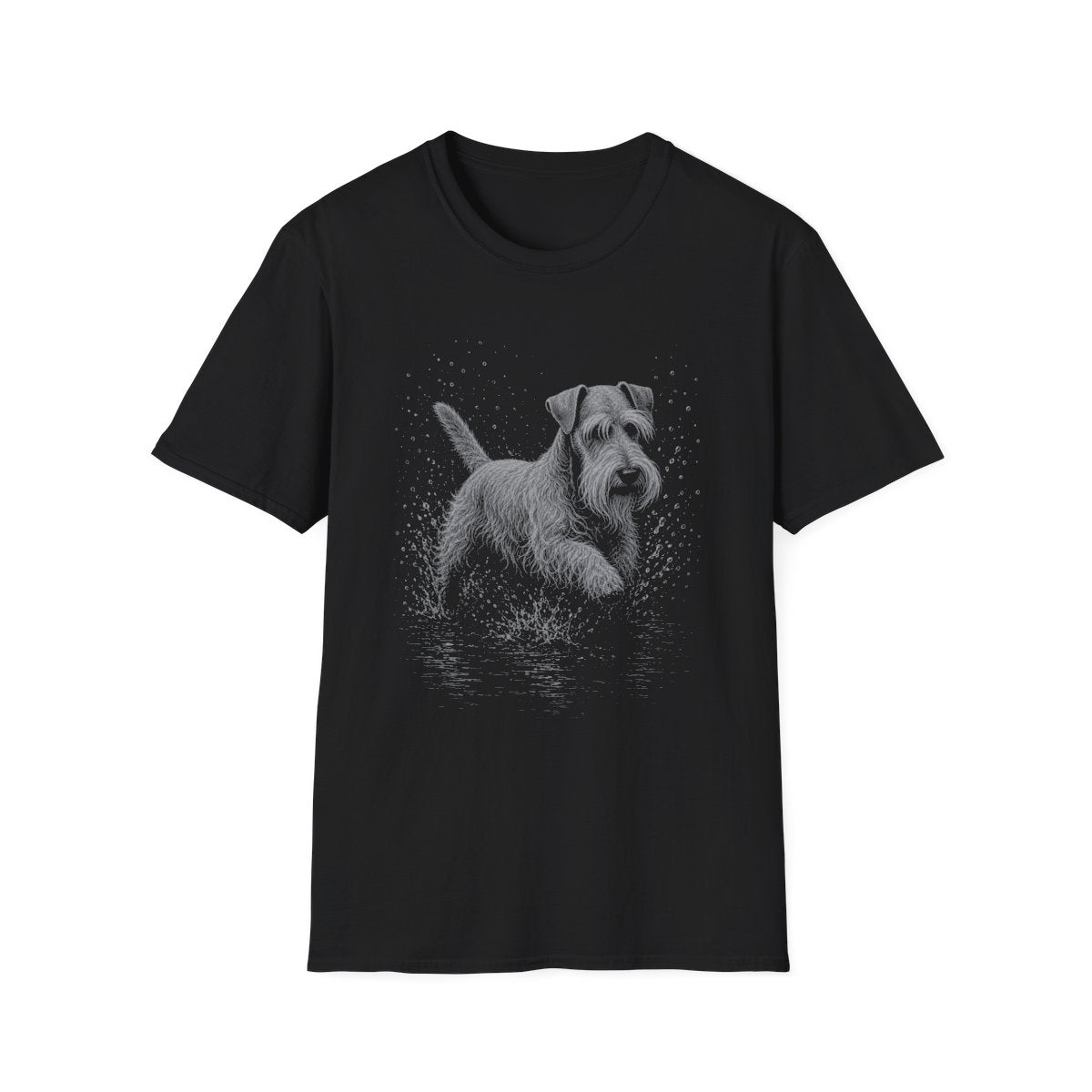 Cesky Terrier Water Run Tee - Black