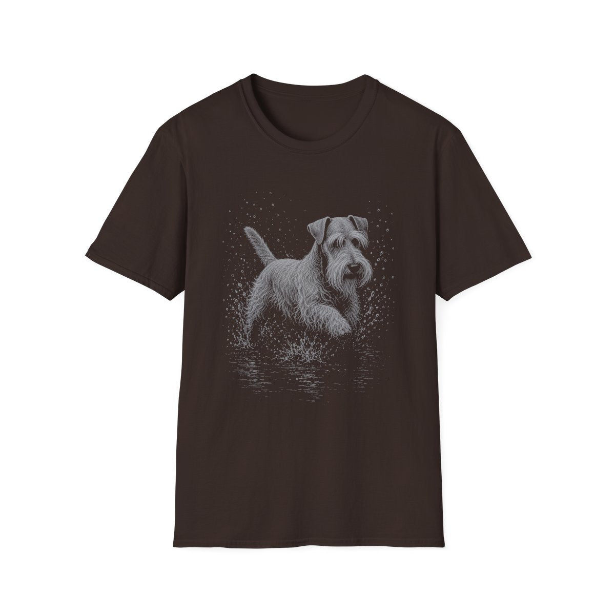 Cesky Terrier Water Run Tee - Dark Chocolate