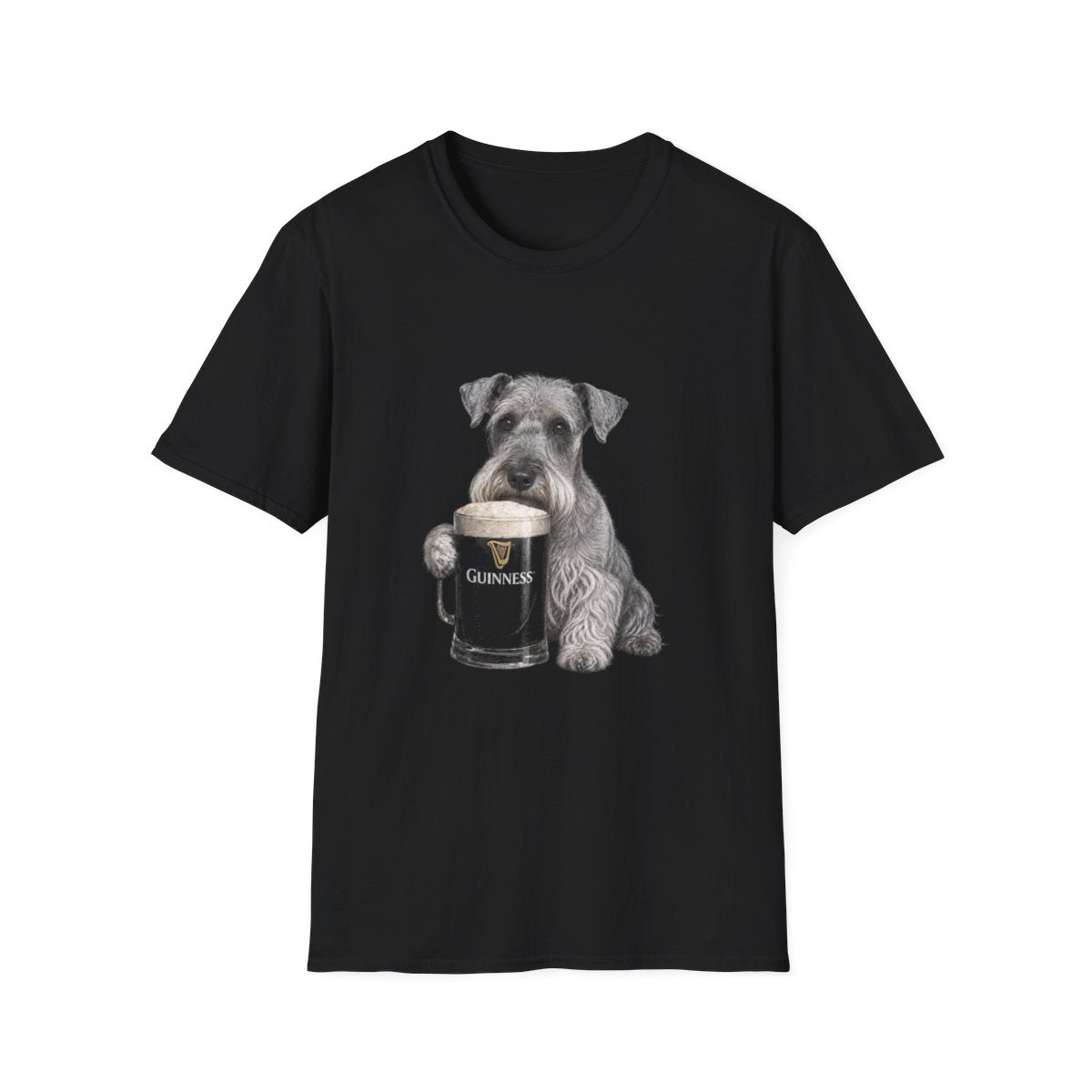 Cesky Terrier With A Pint Tee - Black