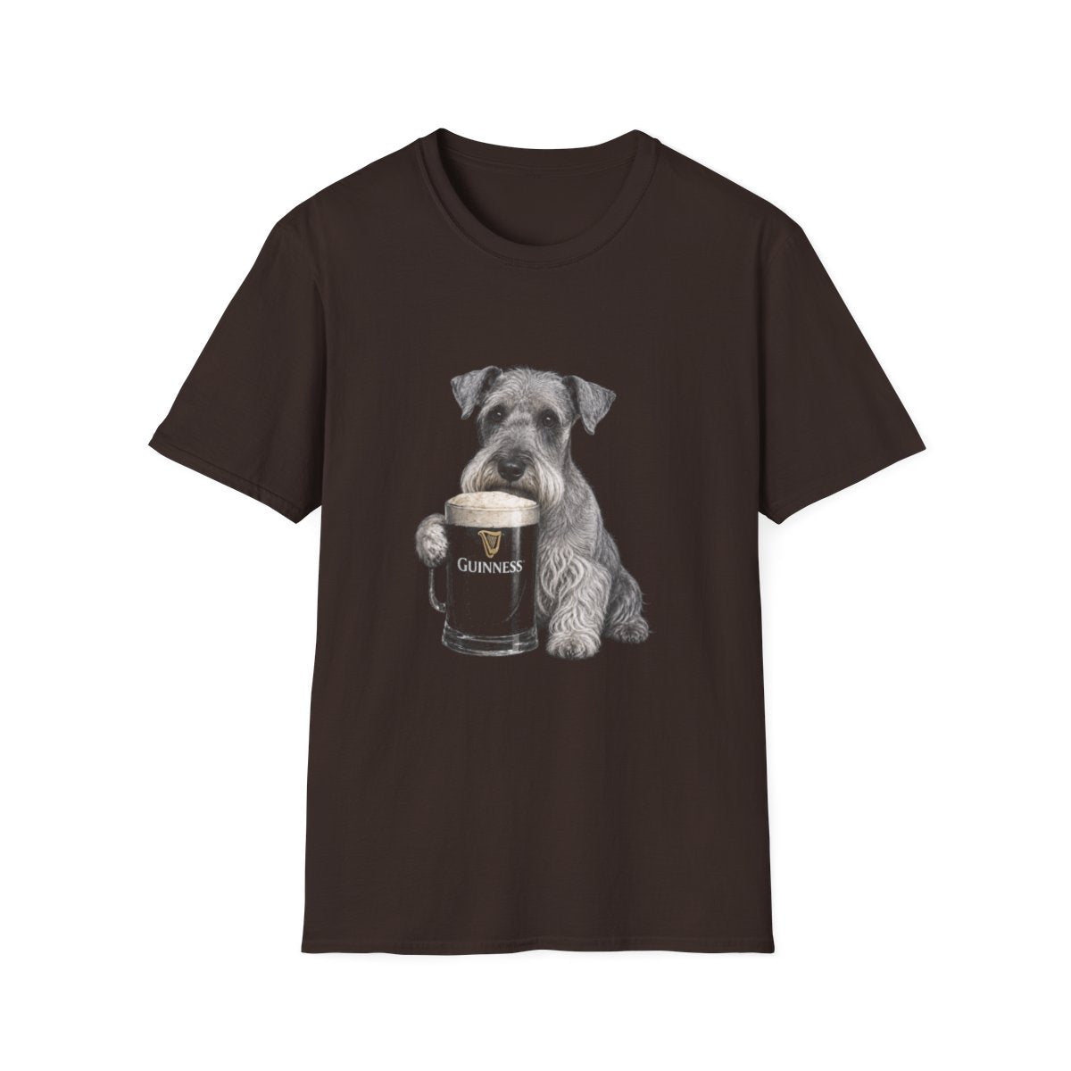 Cesky Terrier With A Pint Tee - Dark Chocolate