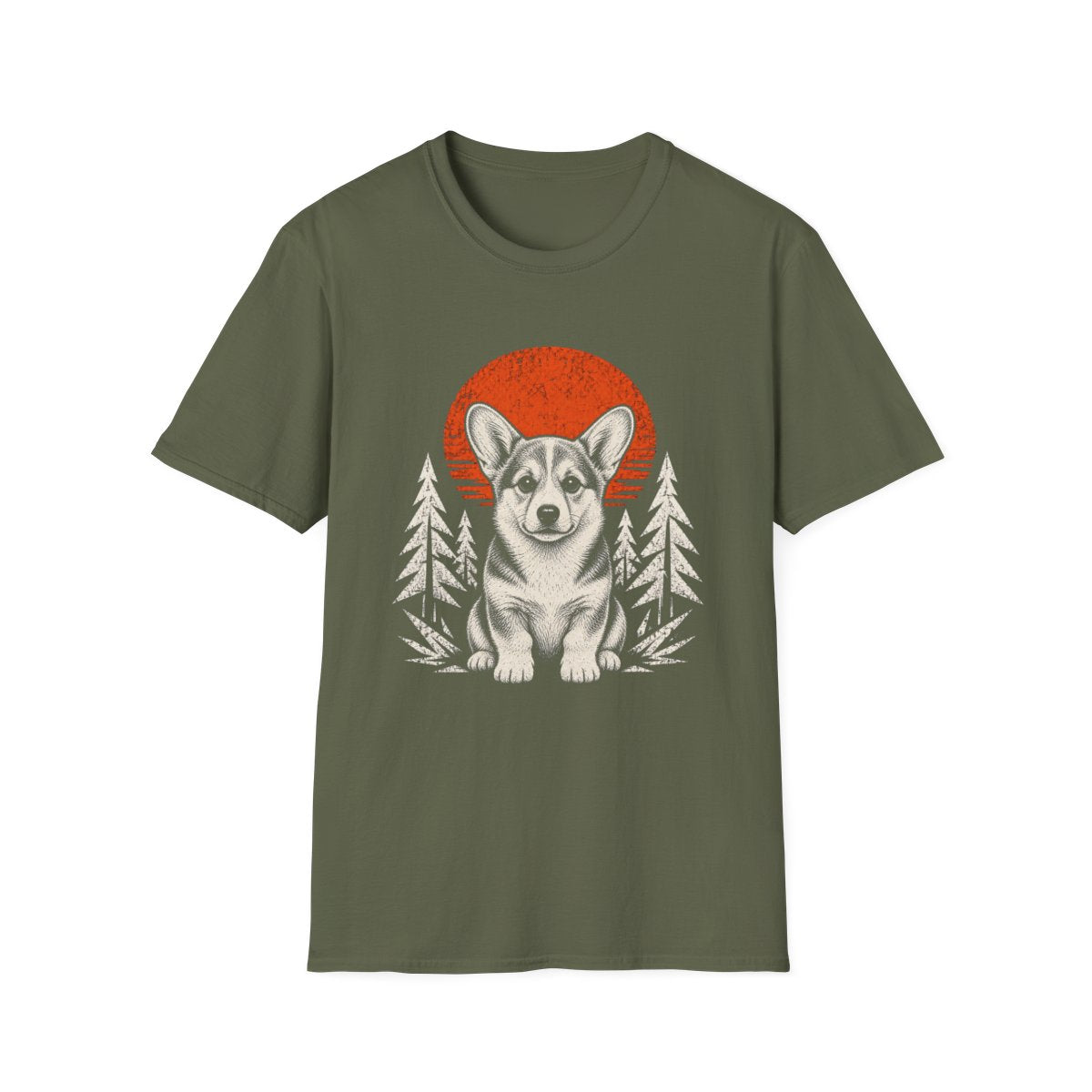 Corgi Adventure Club Tee - Military Green