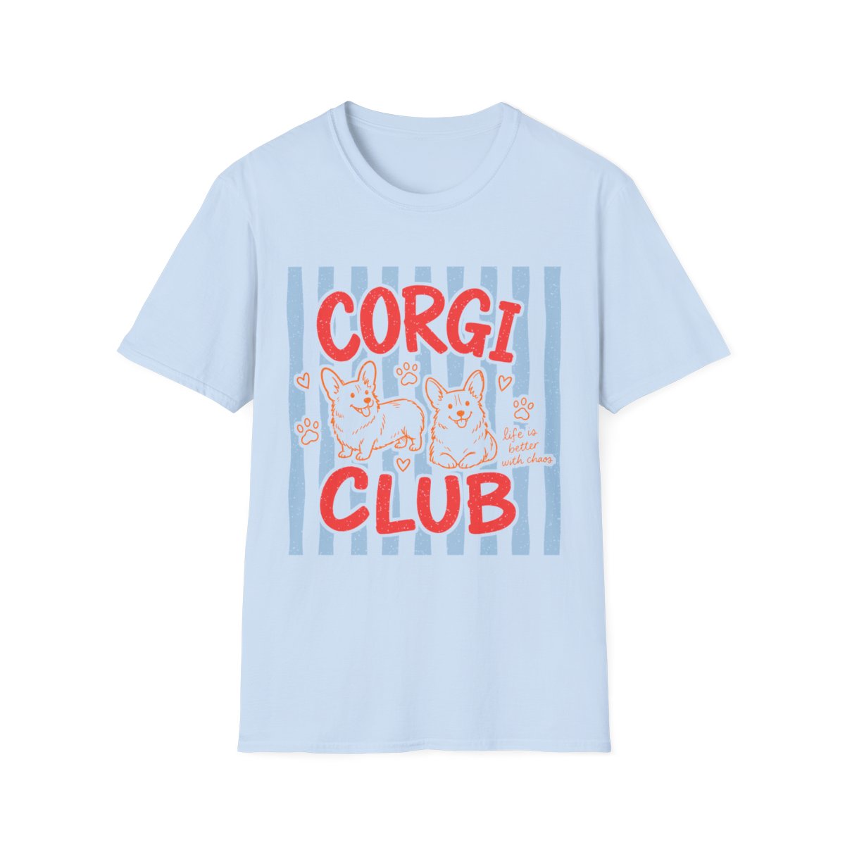 Corgi Club Tee - Light Blue