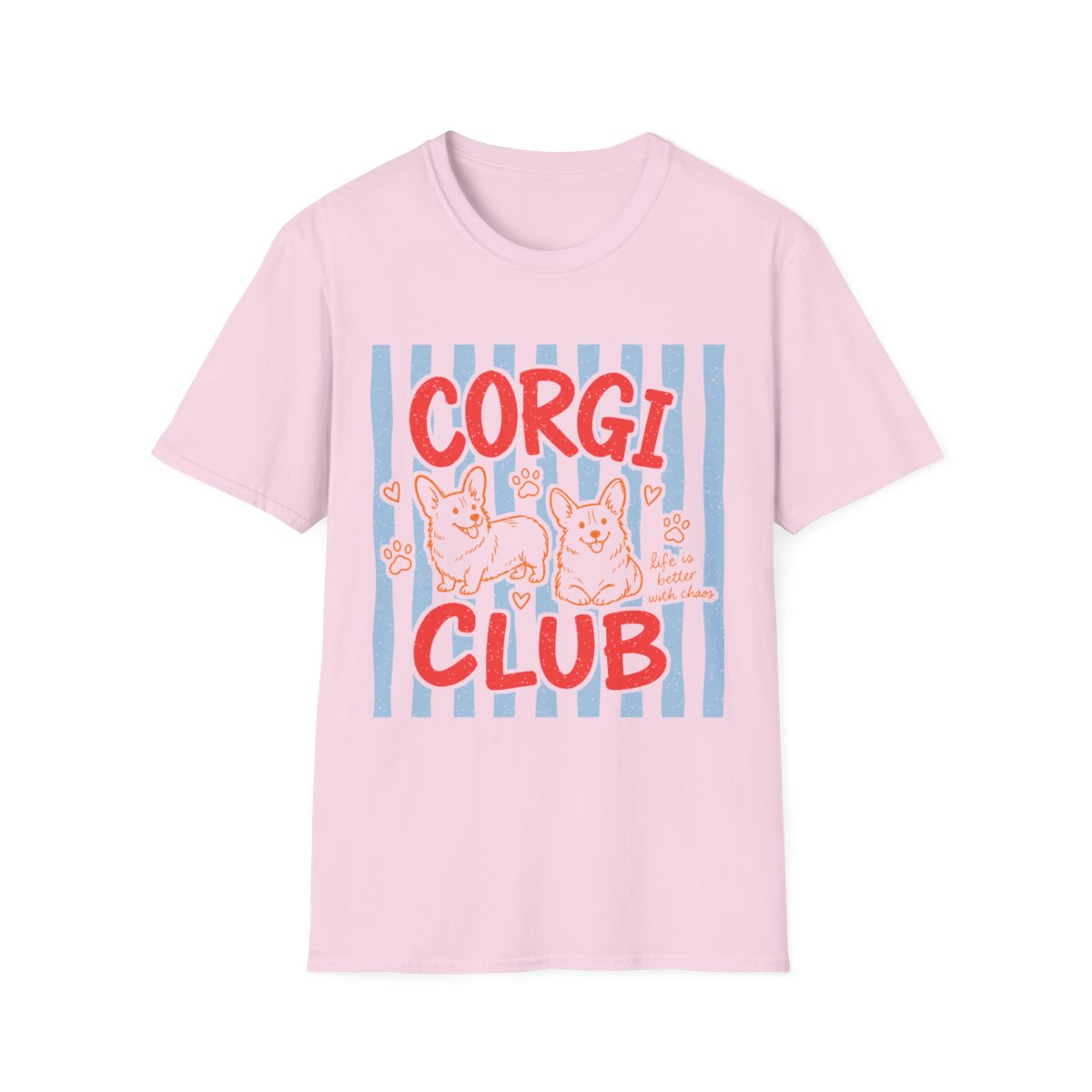 Corgi Club Tee - Light Pink