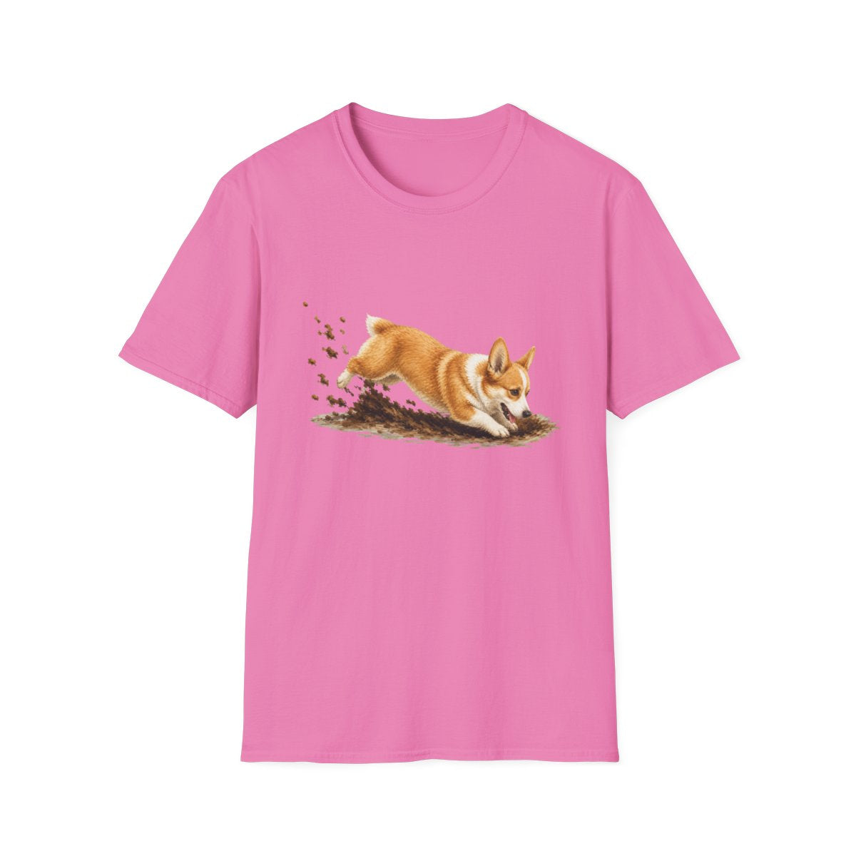 Corgi Excavating Mode On Tee - Azalea