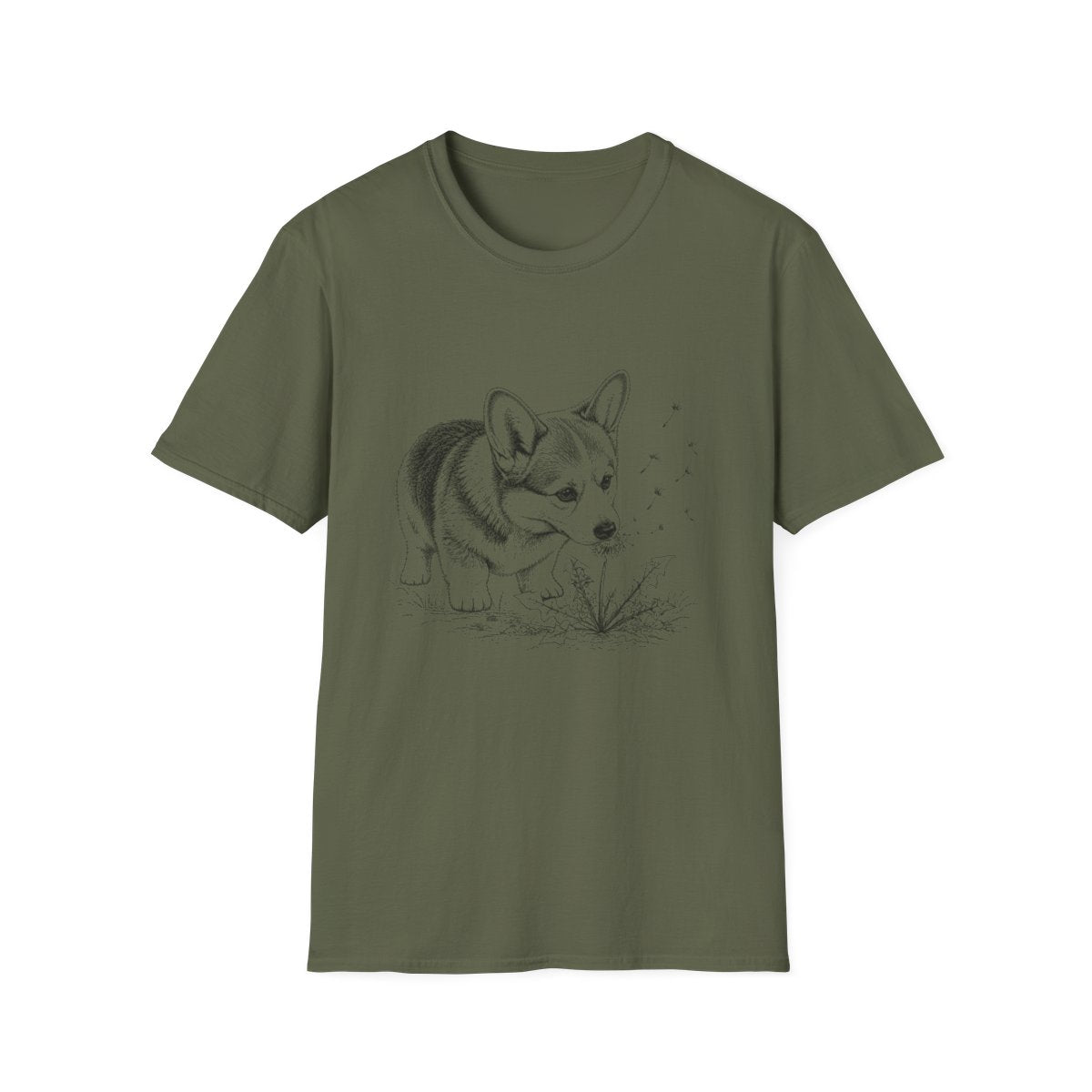 Corgi Make A Wish Tee - Military Green