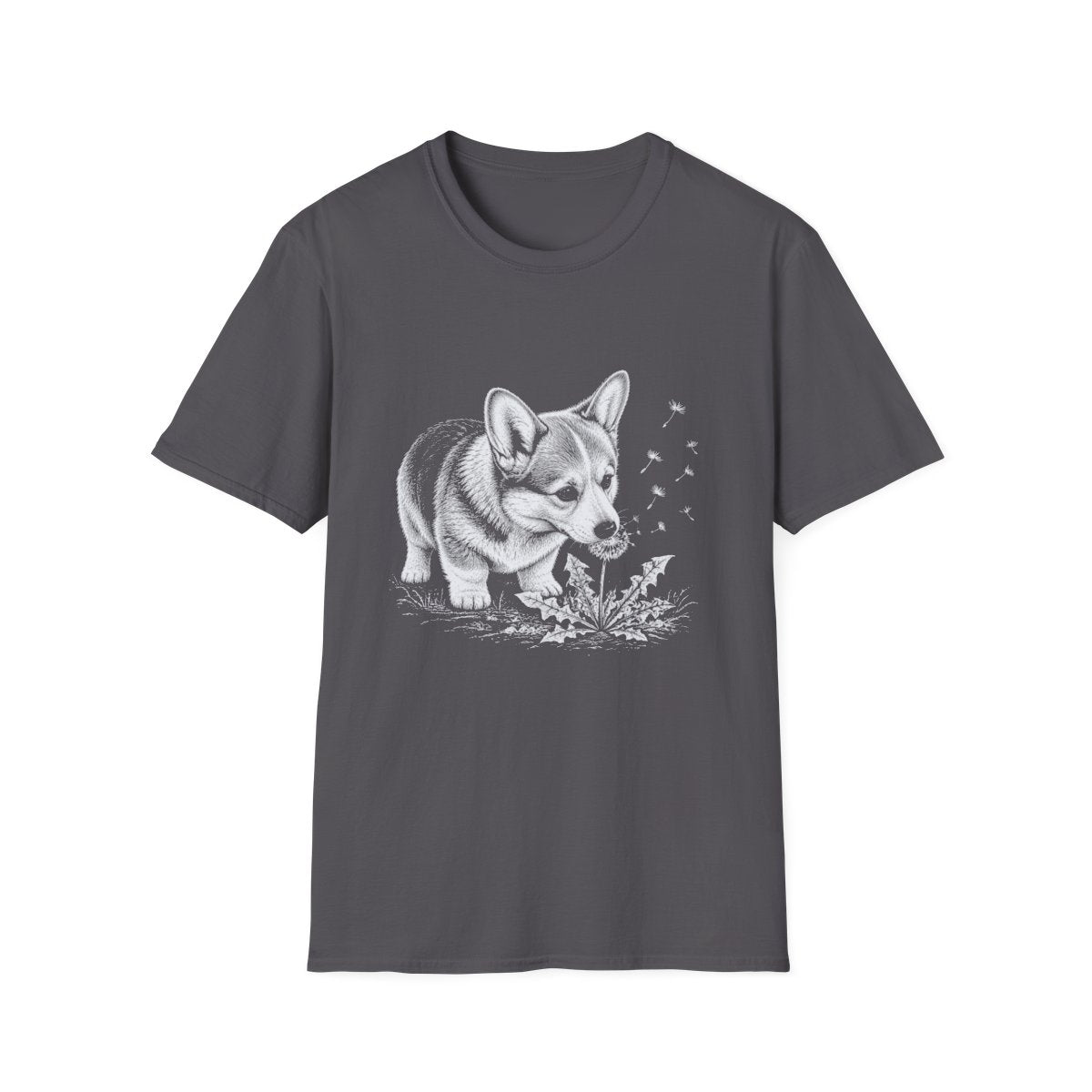 Corgi Make A Wish Tee - Charcoal