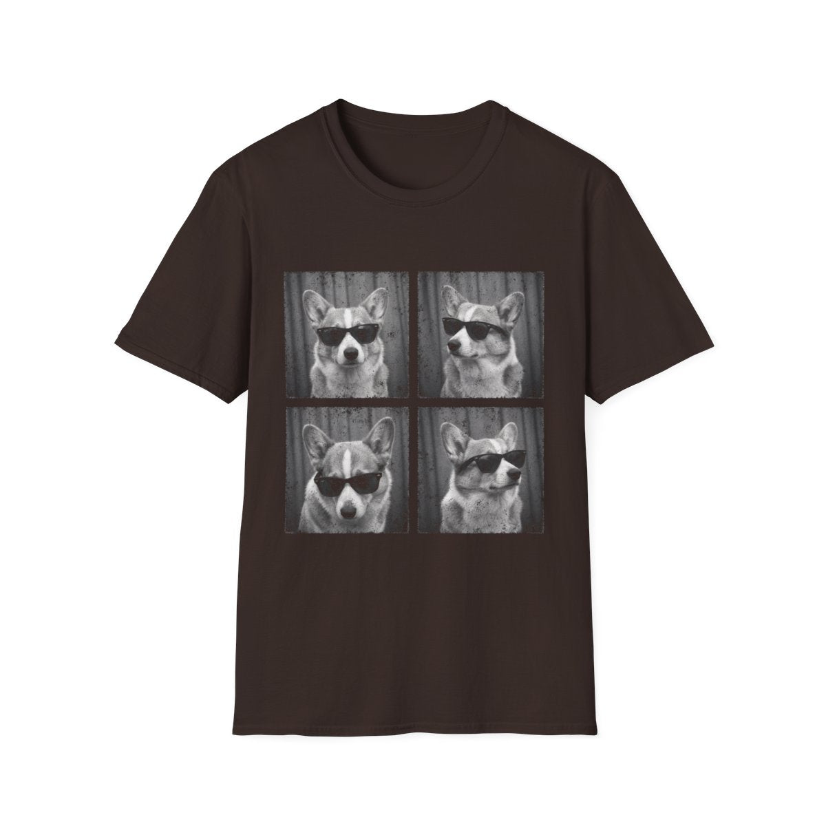 Corgi Photo Booth Tee - Dark Chocolate