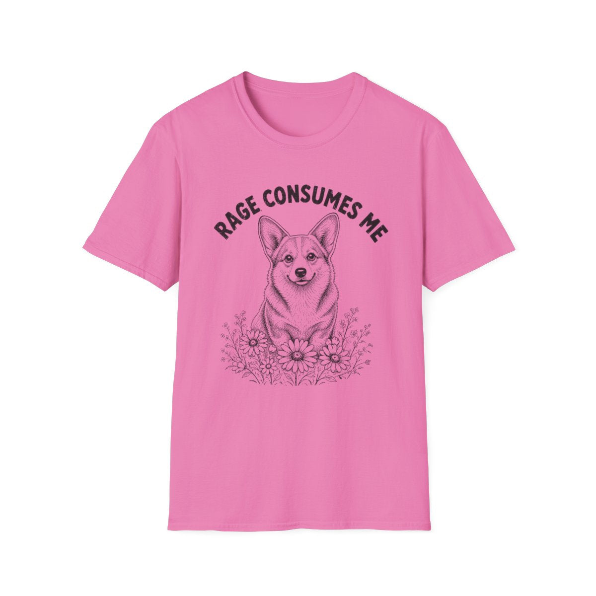 Corgi Rage Consumes Me Tee - Azalea