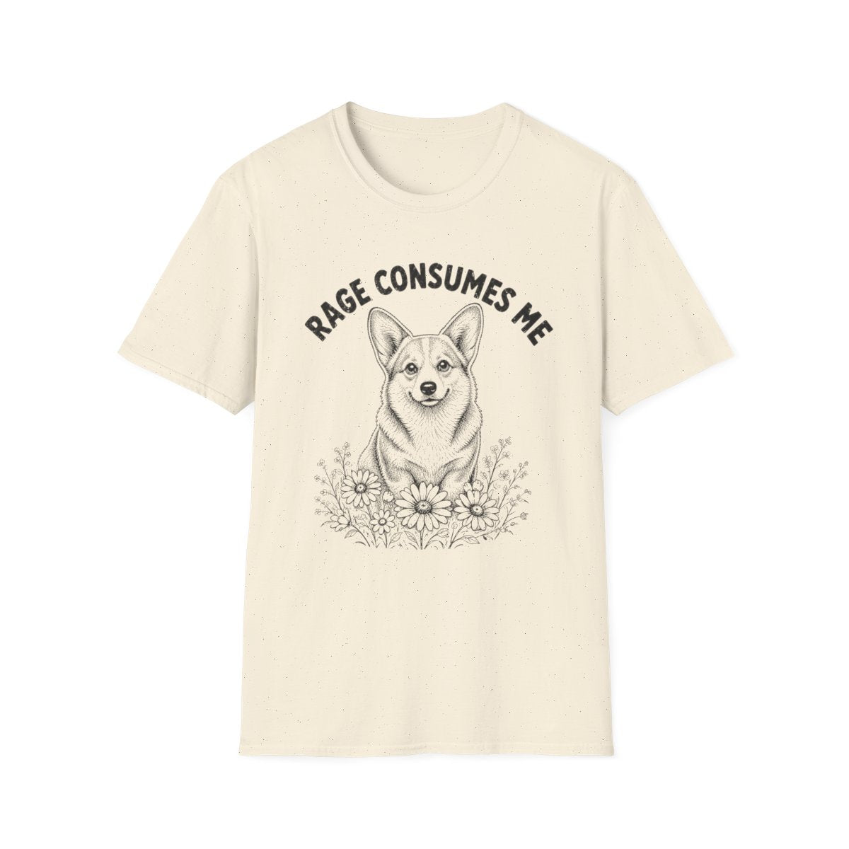Corgi Rage Consumes Me Tee - Natural