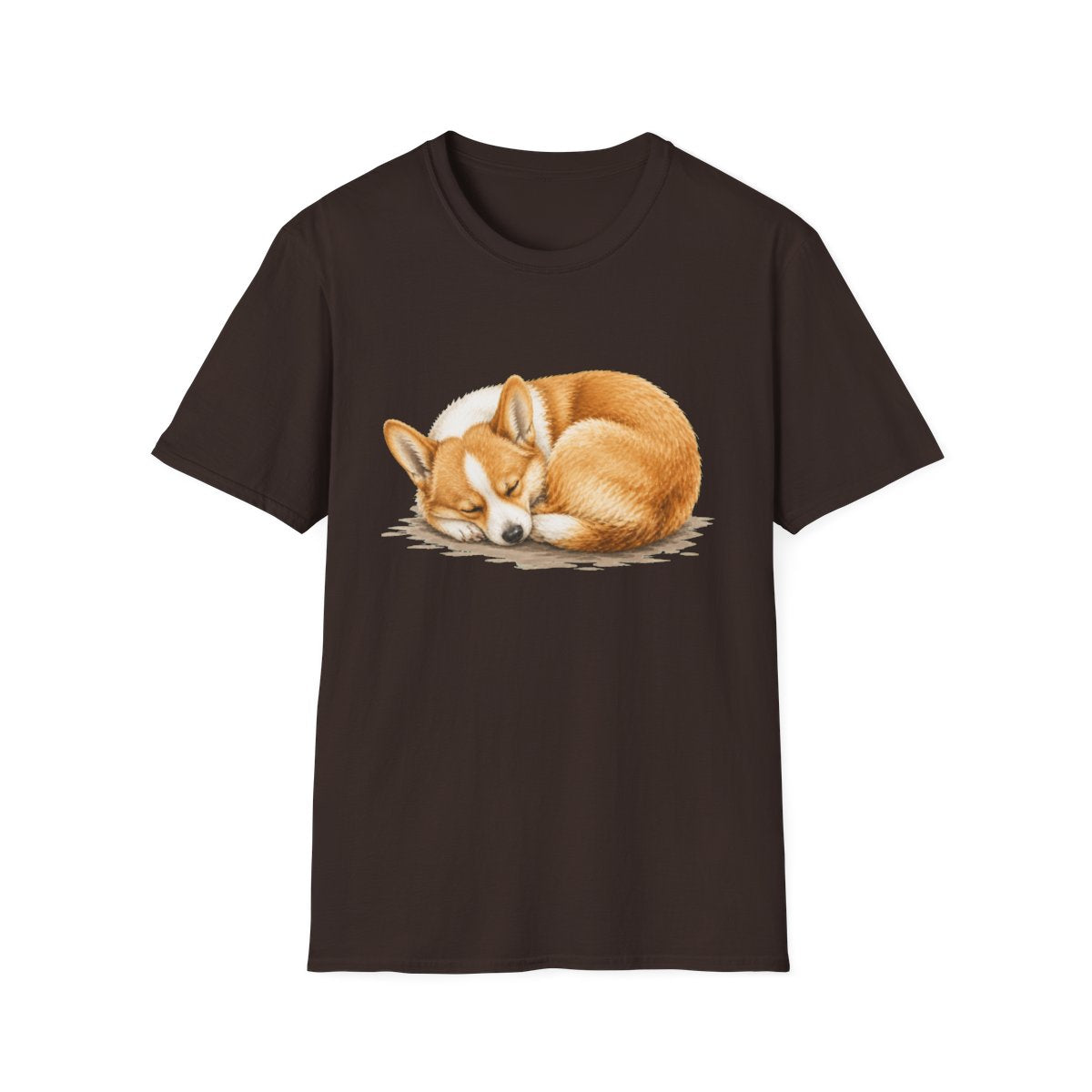 Corgi Rest At Last Tee - Dark Chocolate