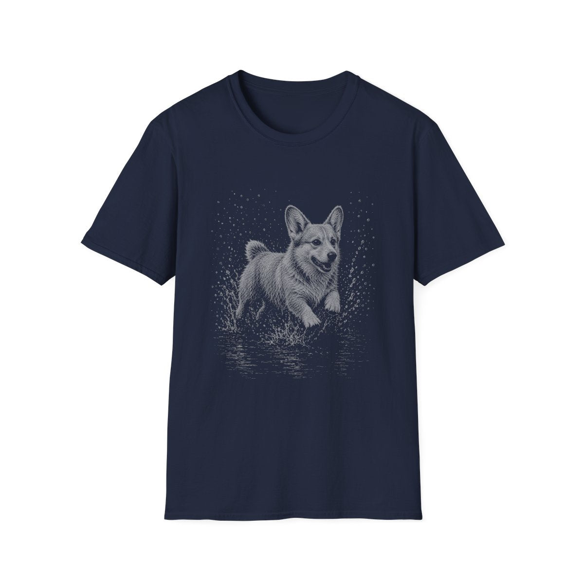 Corgi Water Run Tee - Navy